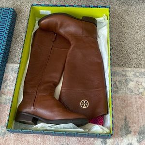 Tory Burch Leather Riding Boots